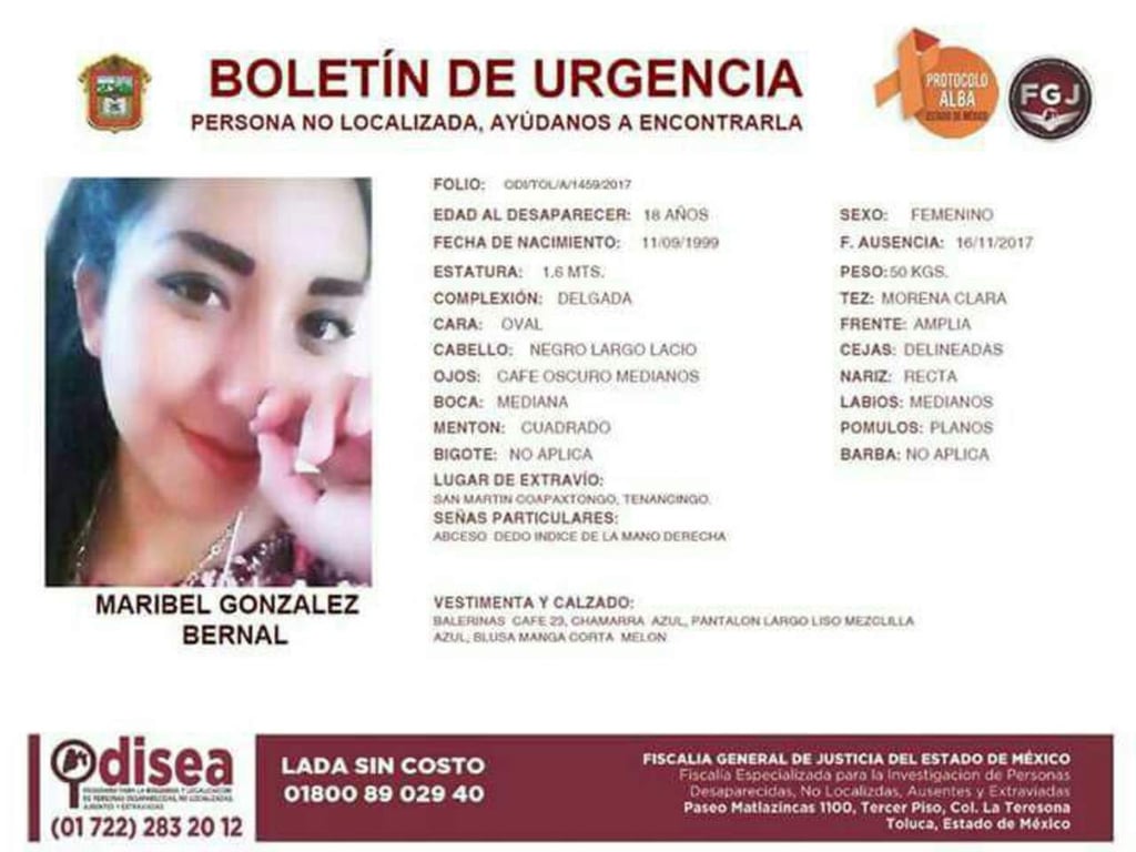 Encuentran asesinada a Maribel González, estudiante desaparecida en Edomex