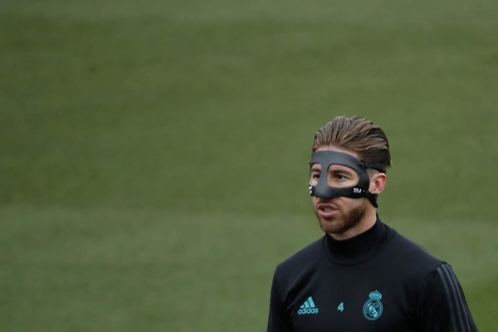 Ramos estrena 'mascara' tras fractura