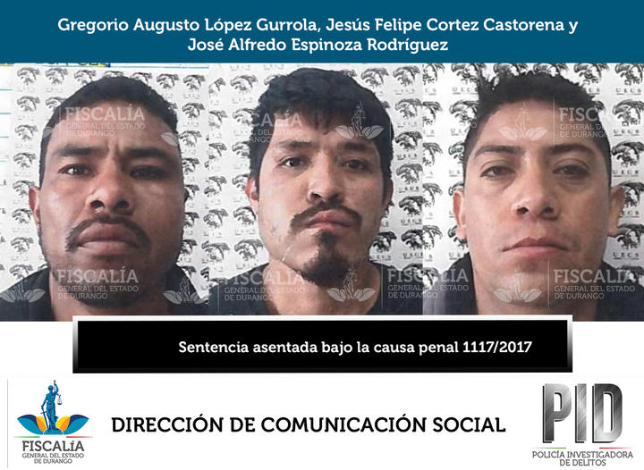 Sentencian a trío de secuestradores a 33 años de prisión