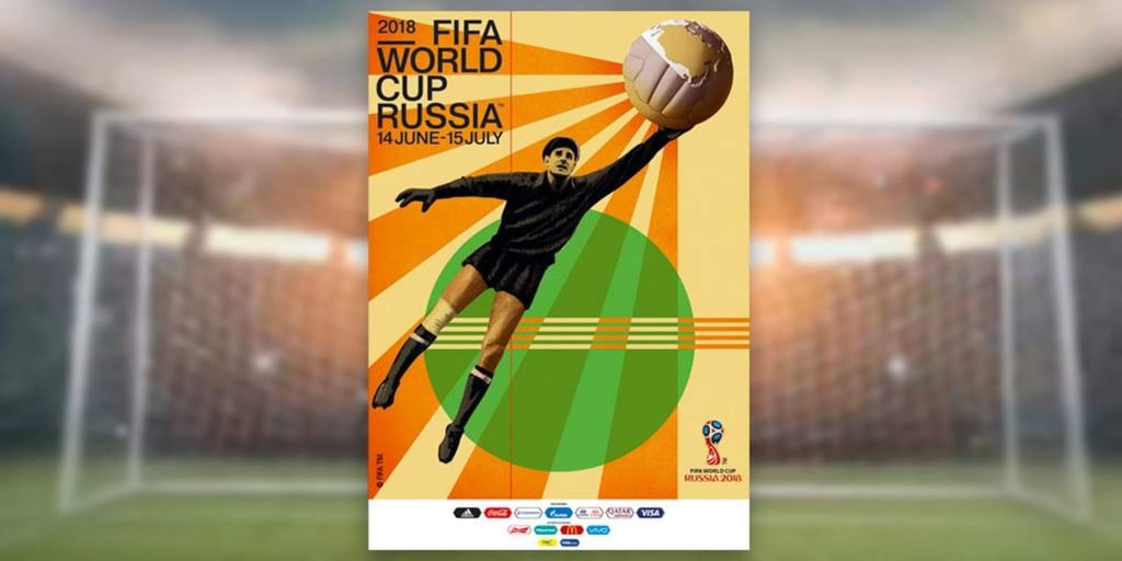 Lev Yashin homenajeado en póster del Mundial