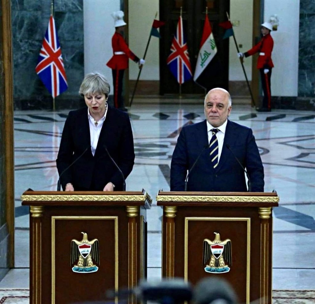 Theresa May reafirma apoyo a Irak en lucha antiterrorista