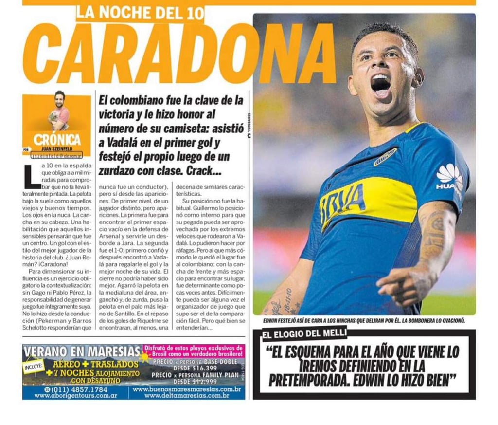 Prensa argentina rebautiza a Cardona