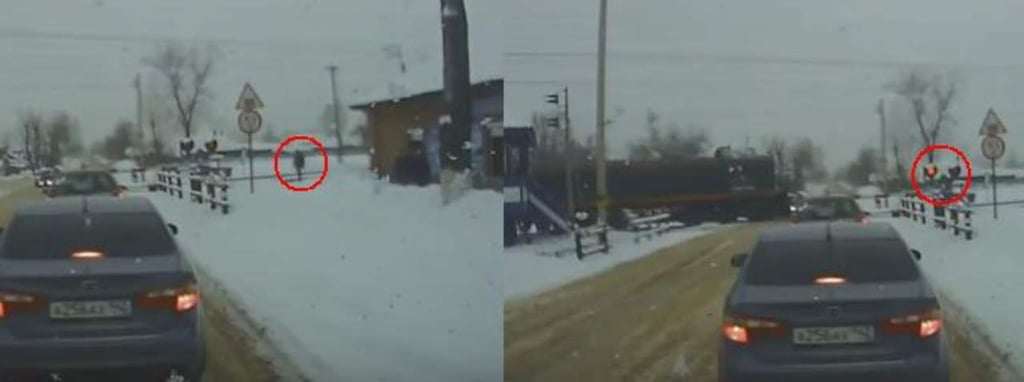 VIDEO: Sufre accidente por ir distraído con los auriculares