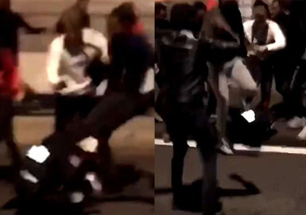 Festejo de Año Nuevo termina en brutal agresión hacia policía mujer