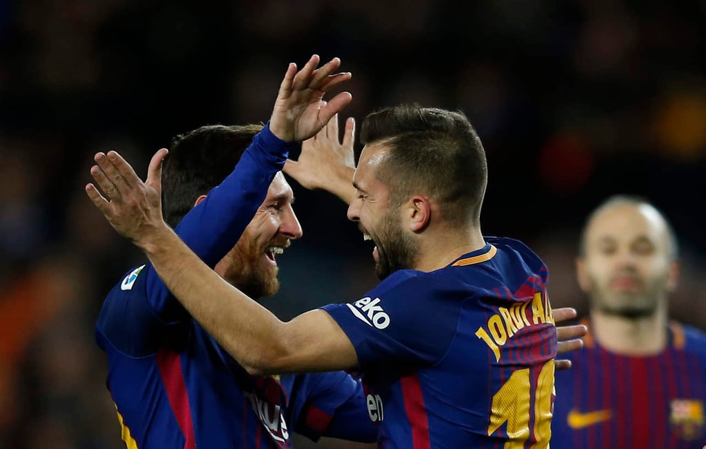 Lionel Messi y Jordi Alba guían goleada del Barcelona en Copa del Rey