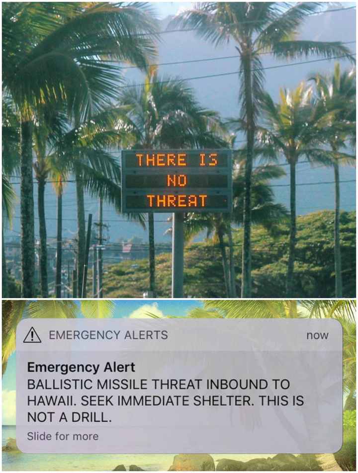 Pánico en Hawái por falsa alarma de misiles