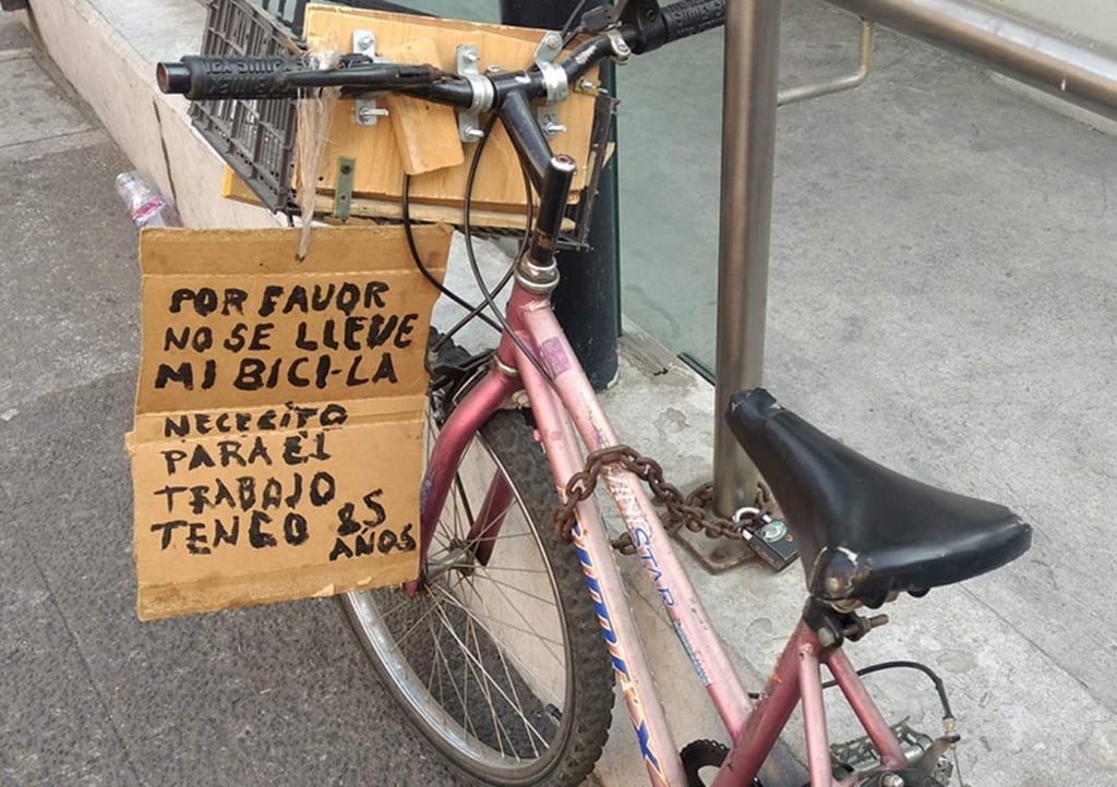 #LoMásLeído Pide que no le roben su bici en México y se hace viral