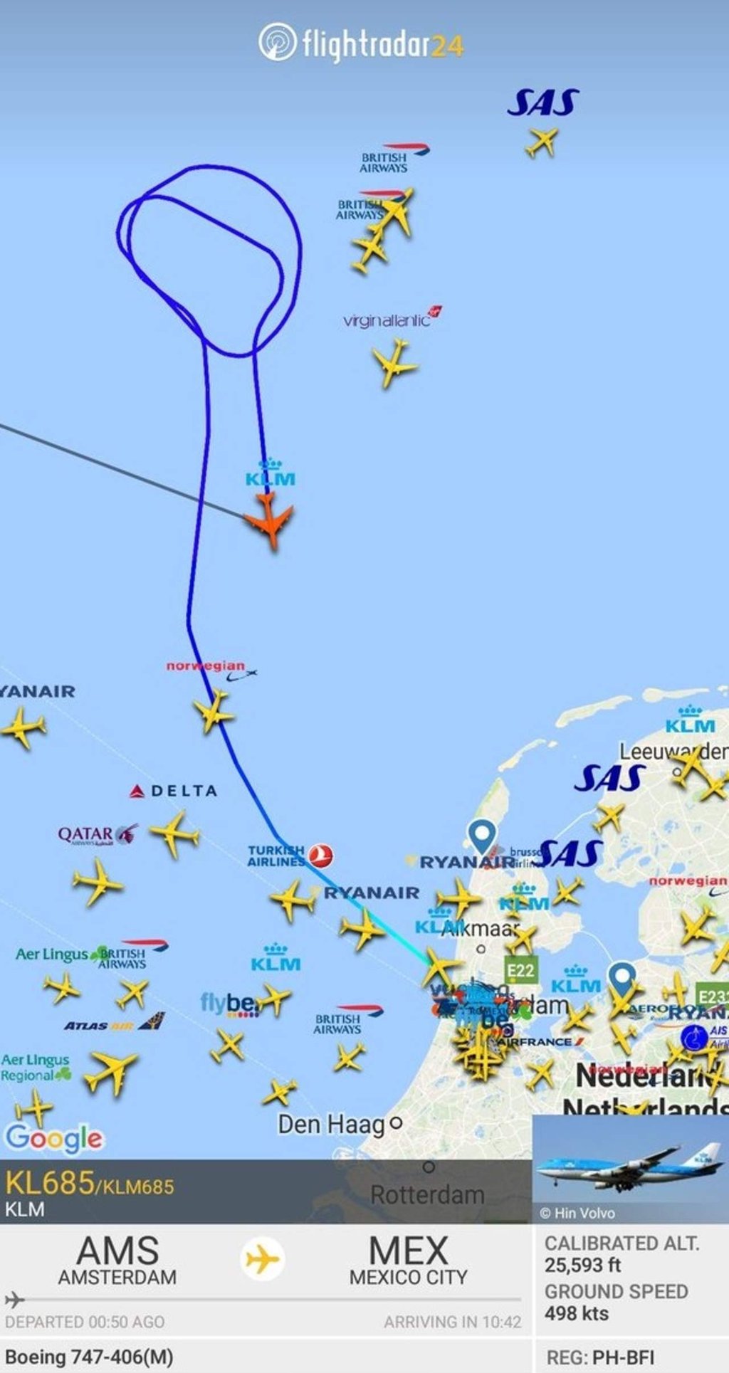 Aterriza avión que cubría ruta Ámsterdam-México tras sufrir desperfecto