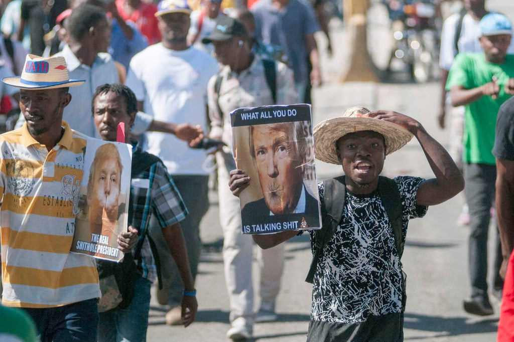 Haitianos vuelven a las calles a protestar contra Trump