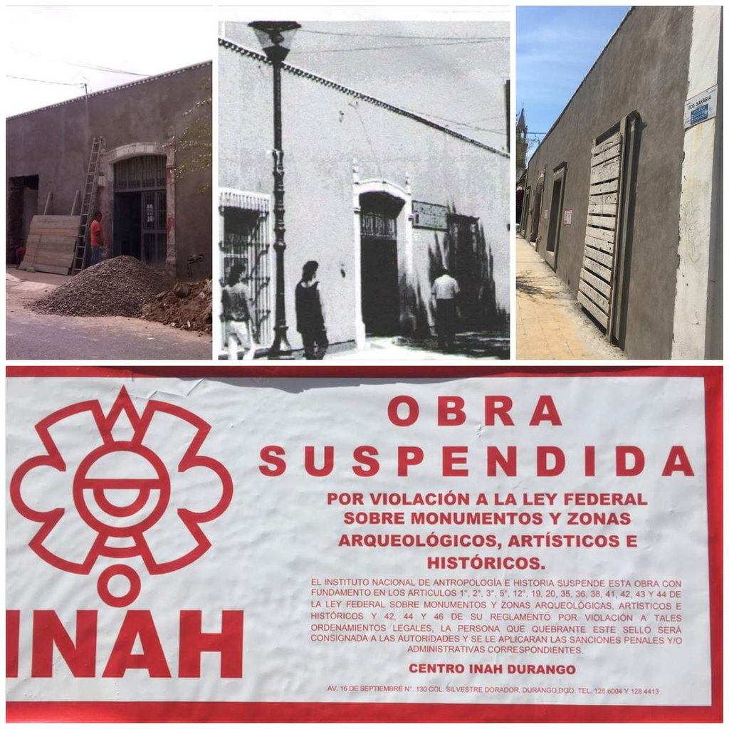 Suspende INAH reconstrucción en Casa Antigua de Lerdo