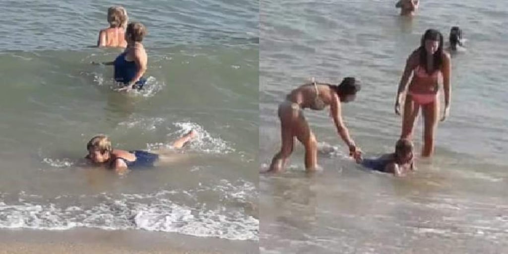 Mujeres que no pueden salir del mar se vuelven virales