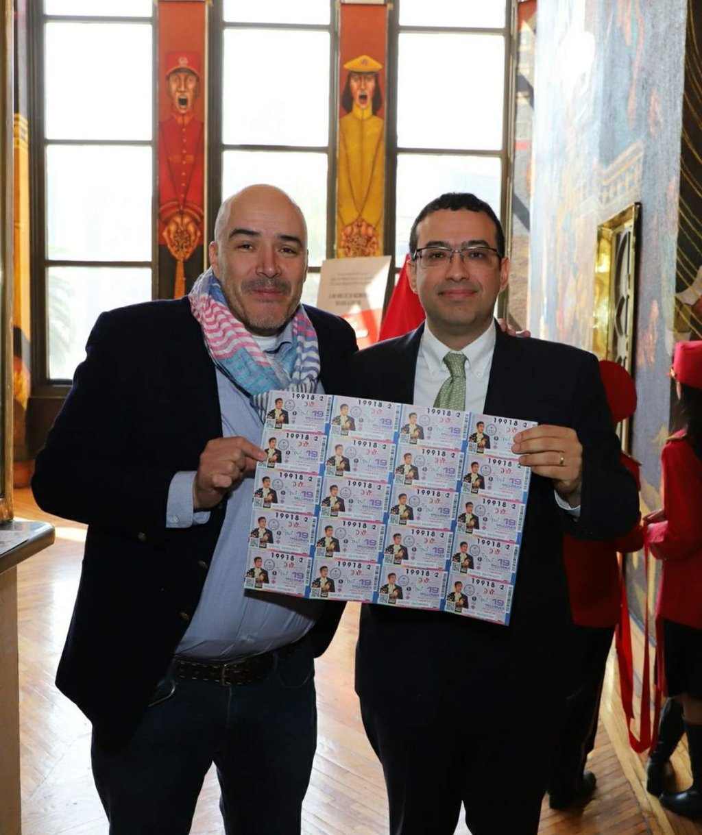 Recuerdan a Luis Aguilar con billete de lotería en centenario de natalicio
