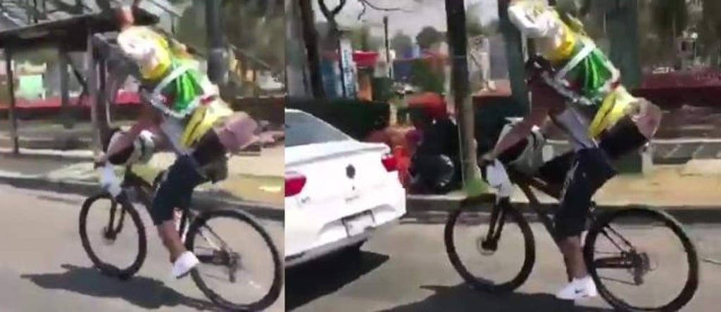 VIRAL: El accidente del ciclista y San Judas Tadeo