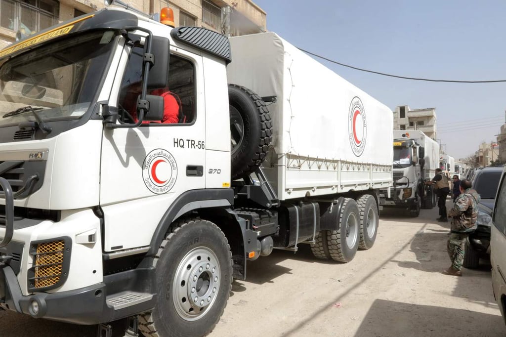 Siria retiró 70% del material médico de convoy que entró en Guta