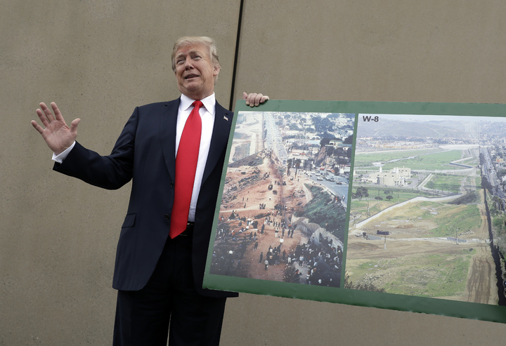 Supervisa Trump prototipos de muro