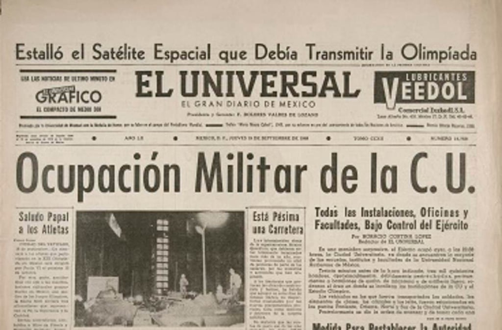 UNAM comparte hemerografía del Movimiento del 68
