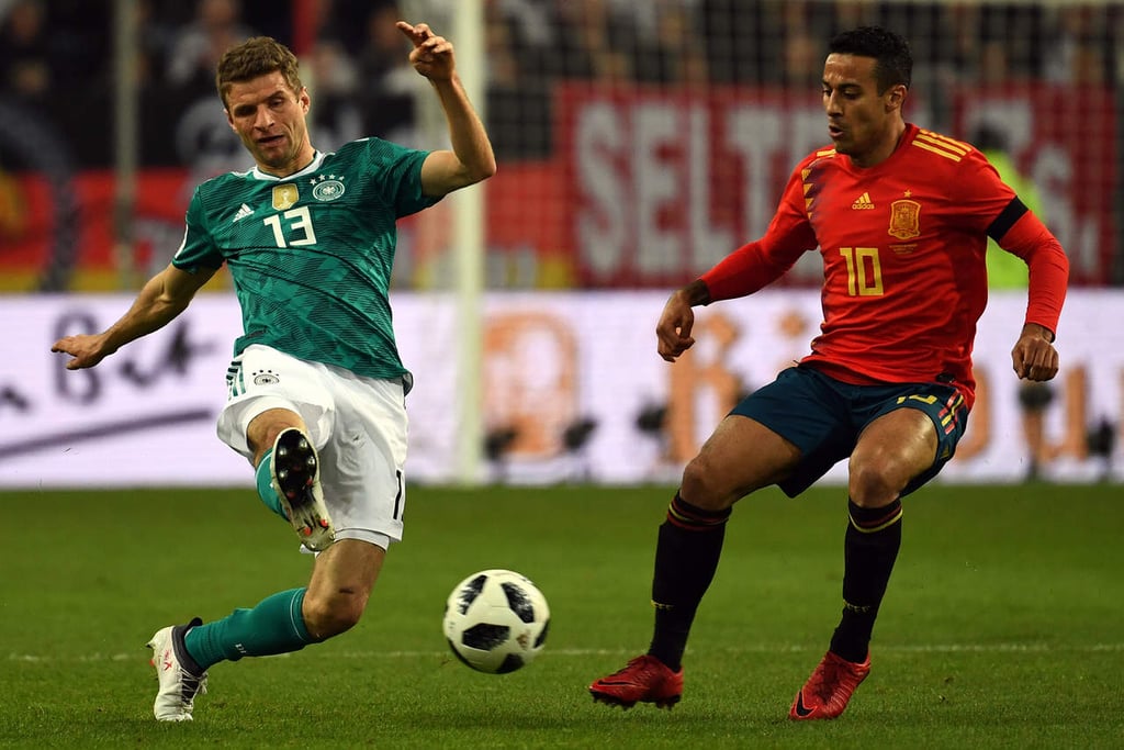 Empatan Alemania y España a un gol
