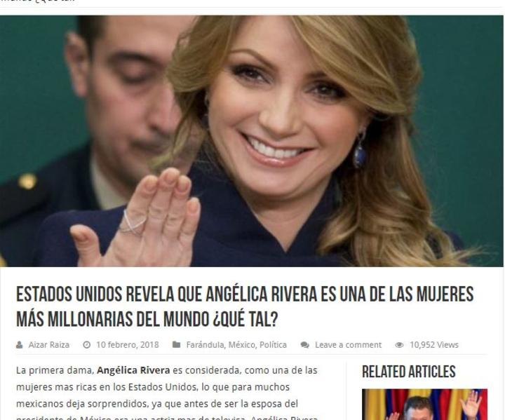 Forbes no publicó que Angélica Rivera es de las mujeres más ricas del mundo