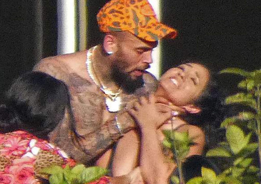 Captan a Chris Brown 'ahorcando' a su actual novia