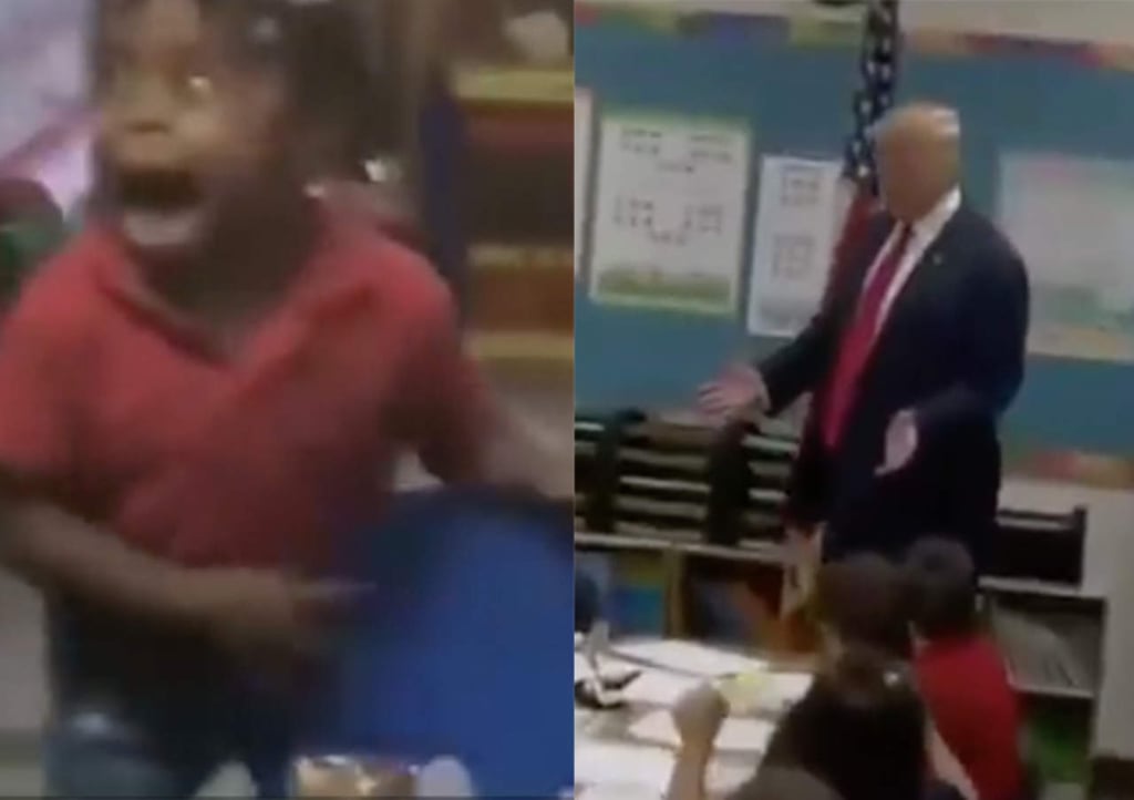La verdad detrás de la niña que grita al ver a Donald Trump
