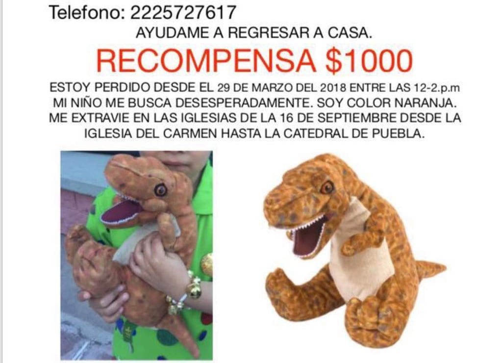 Coahuilense le dará dinosaurio de peluche sólo a Tadeo