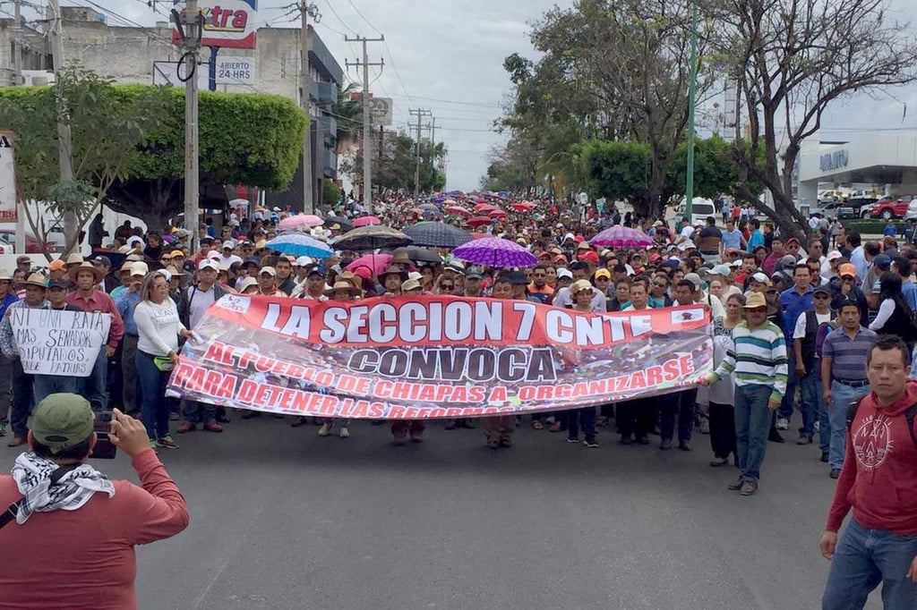 CNTE inicia paro de dos días en Chiapas