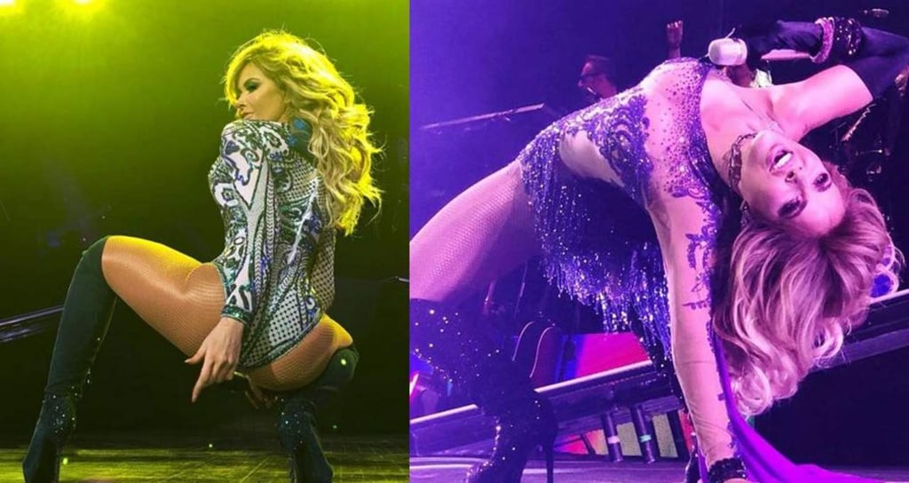 Gloria Trevi y su atrevido baile en concierto