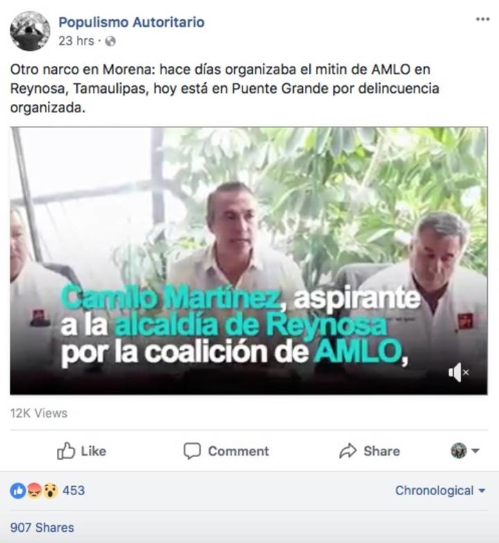 El político arrestado en Reynosa no es candidato
