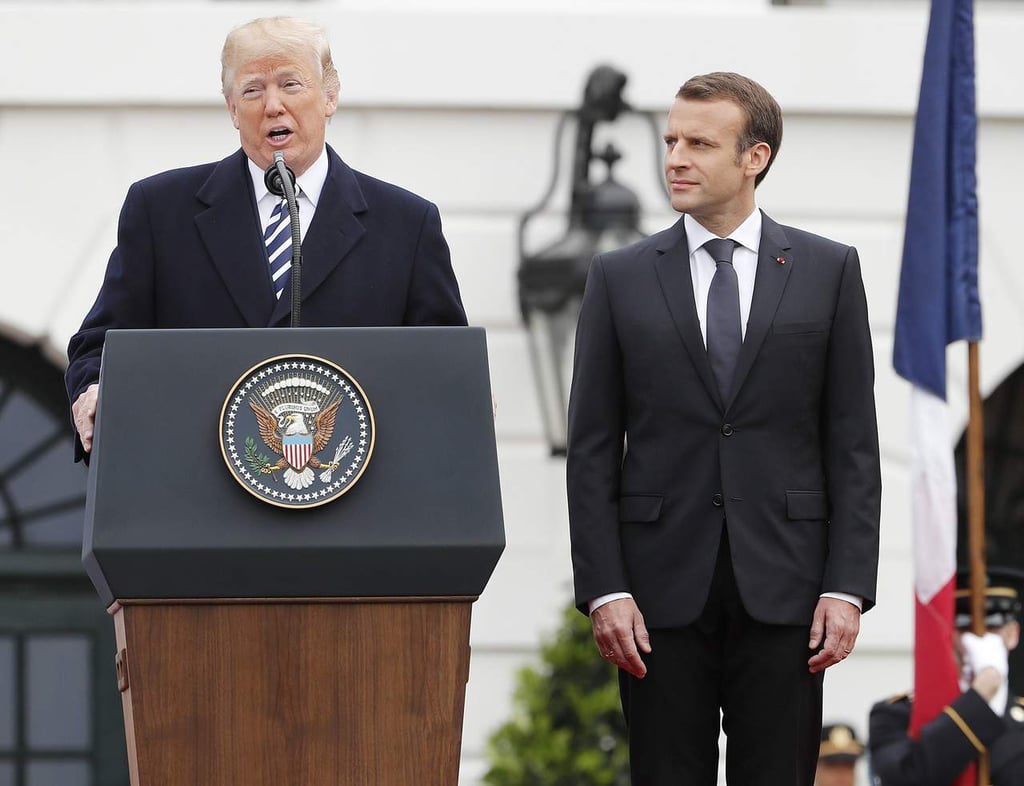 'Seamos fuertes, estemos unidos', pide Trump a Macron