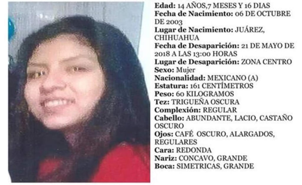 Buscan a niña de 14 años en Chihuahua