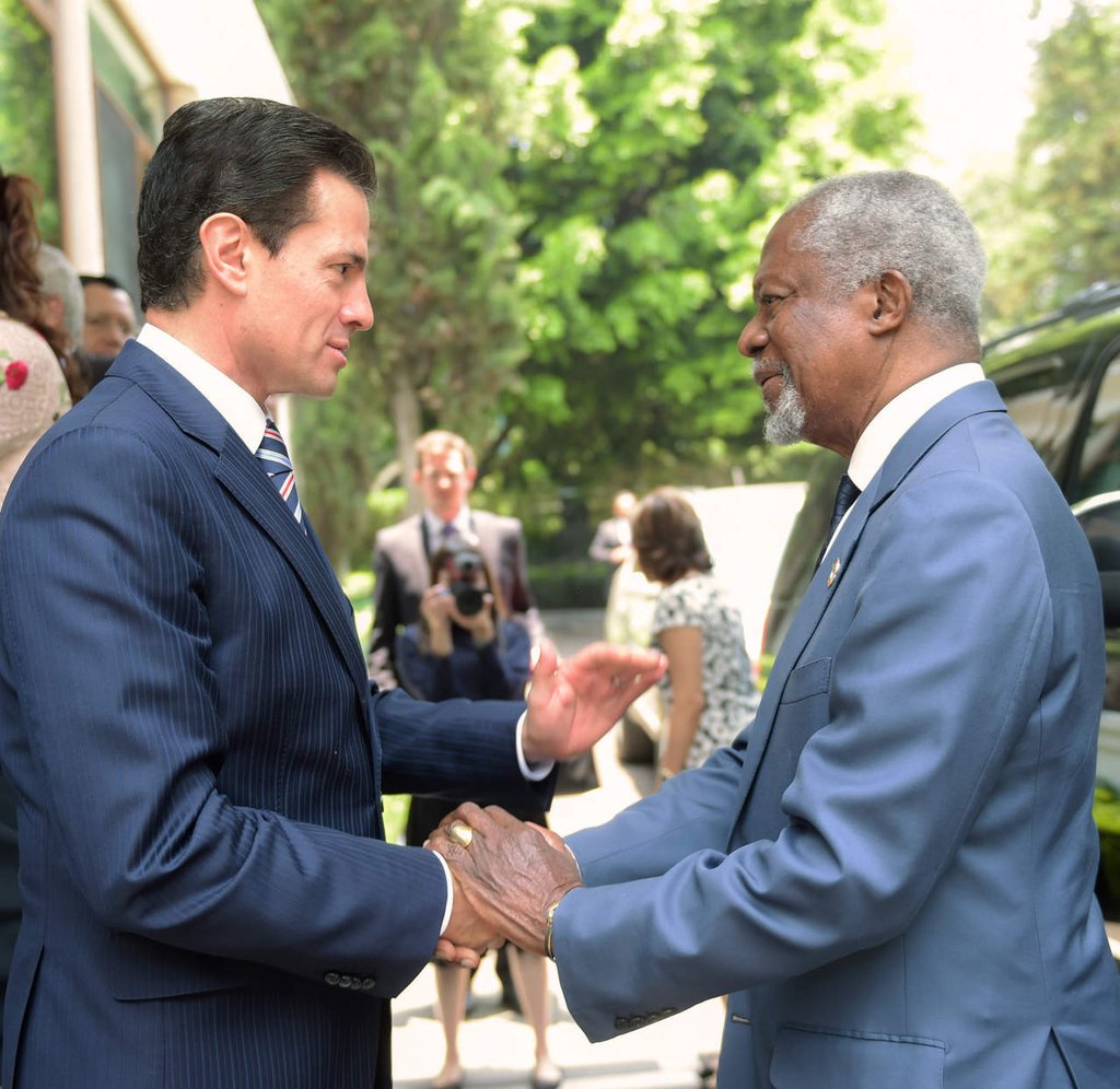 EPN comparte con Kofi Annan medidas de transparencia en elecciones