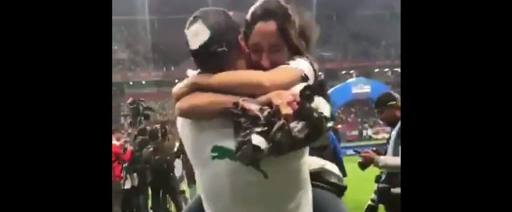 El emotivo momento entre Araujo y su esposa luego de la final