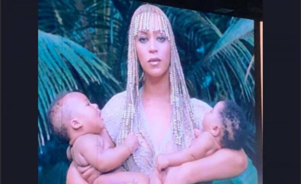 Muestra Beyoncé a sus hijos