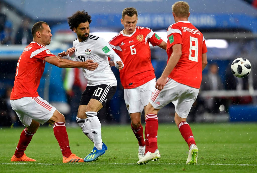 Rusia golea a Egipto en regreso de Salah