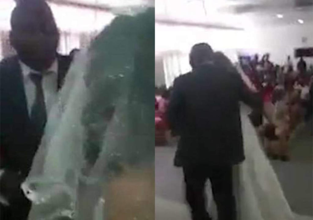 Novio vive incómoda situación en plena boda