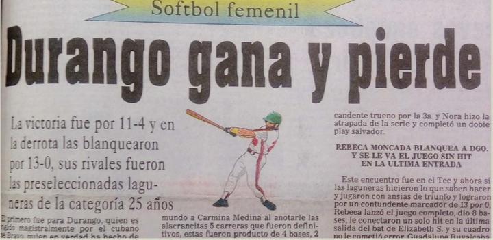 El trabajo en el softbol femenil