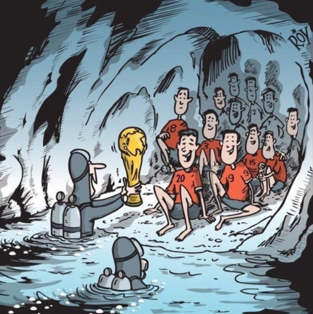 El rescate histórico de Tailandia en conmovedoras ilustraciones