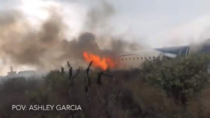 Difunden videos de momento del accidente de avión en Durango