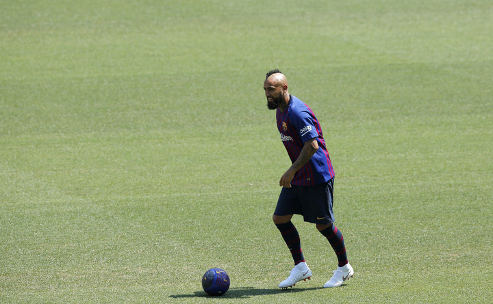 Vidal ya entrena con el Barcelona