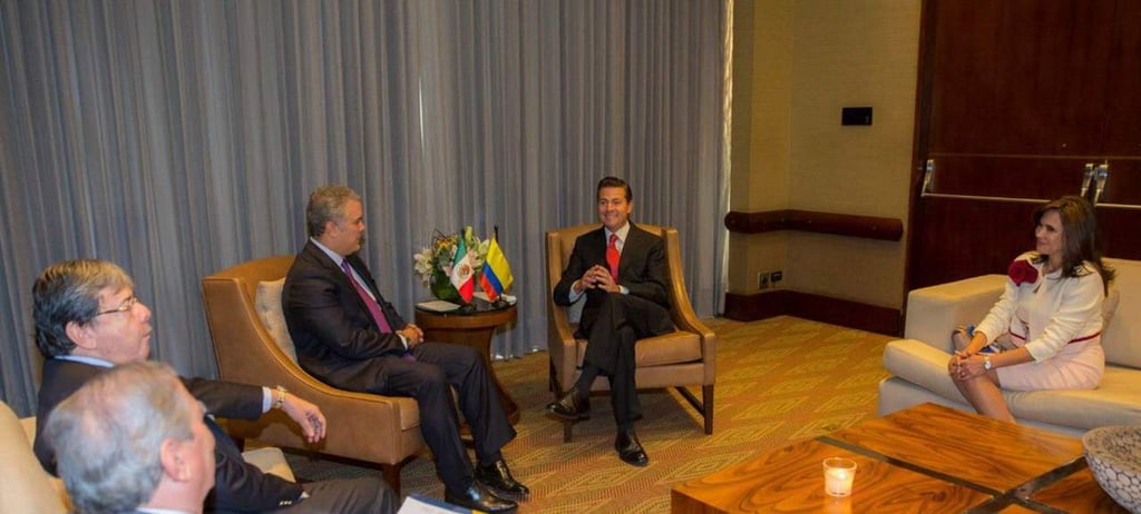 Se reúne EPN con presidente electo de Colombia, Iván Duque