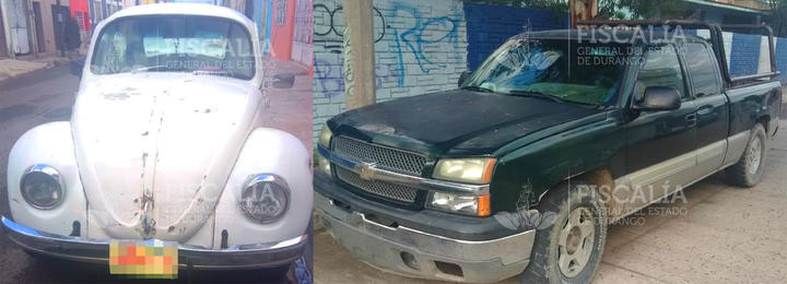 Ubican dos vehículos robados en Durango