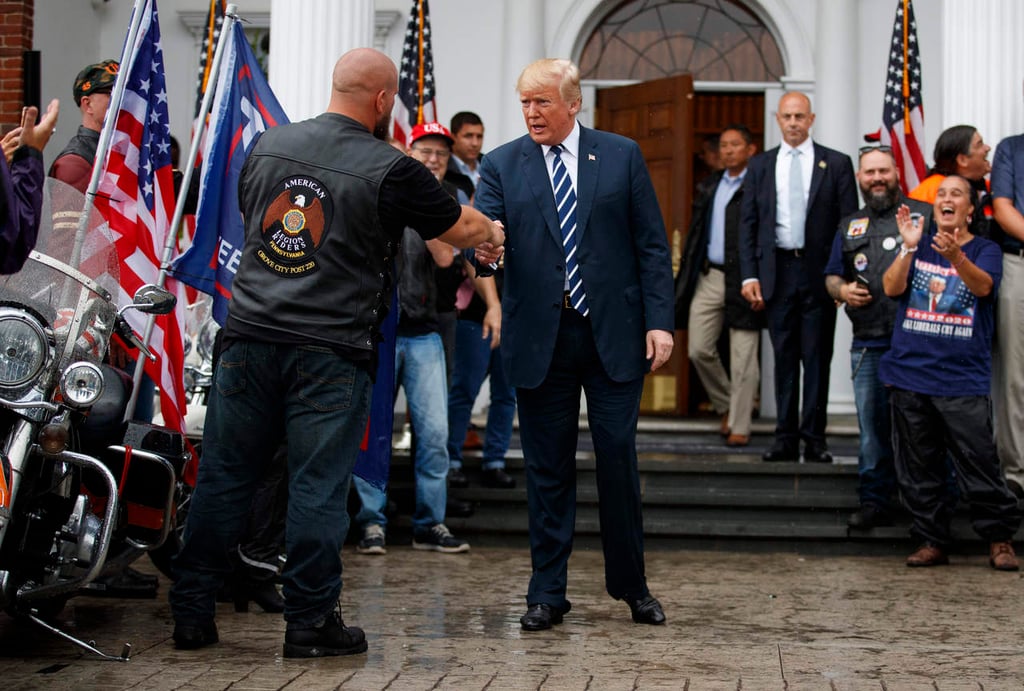 Se reúne Trump con motociclistas en Nueva Jersey