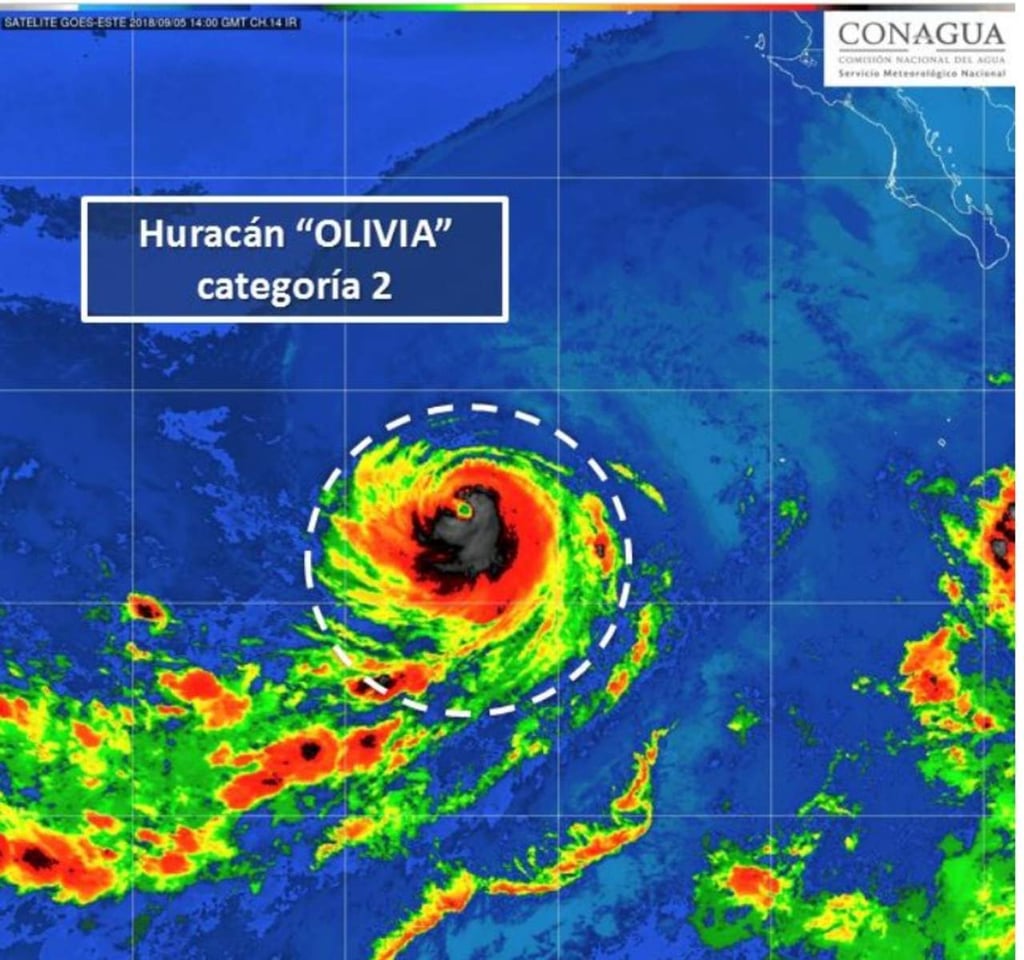 Se aleja huracán Olivia de Baja California