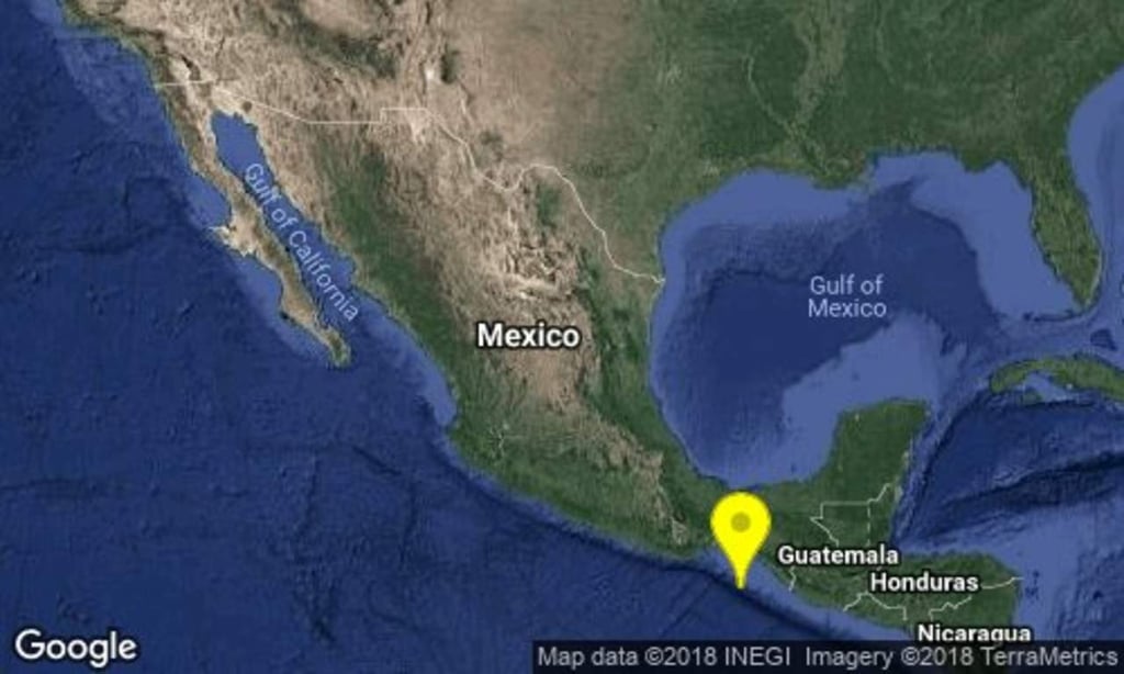 Reportan sismo de magnitud 5.0 en Pijijiapan, Chiapas