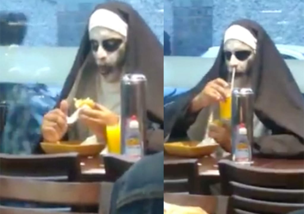 Captan a 'La Monja' comiendo en restaurante pero algo sucede