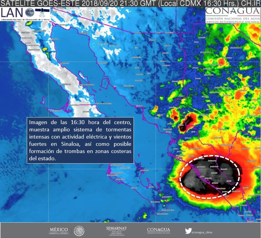 Alertan en Sinaloa por tormentas intensas
