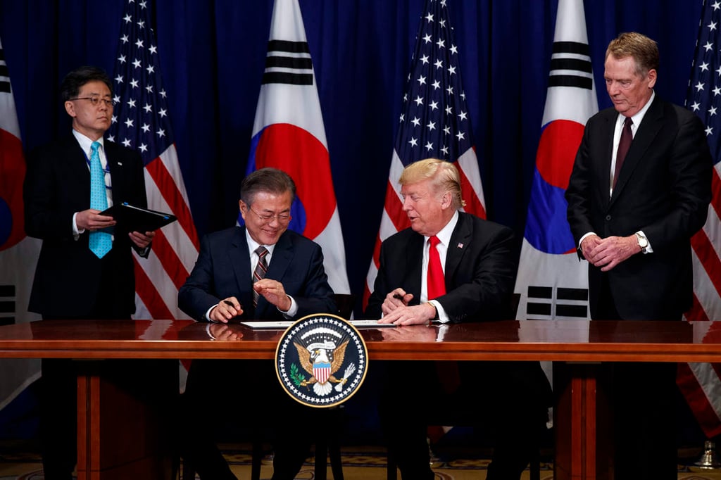 Trump se anota un logro comercial al revisar pacto con Corea del Sur