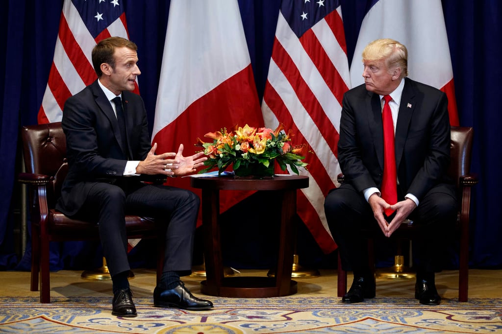 Trump y Macron conversan sobre la relación comercial entre EU y UE