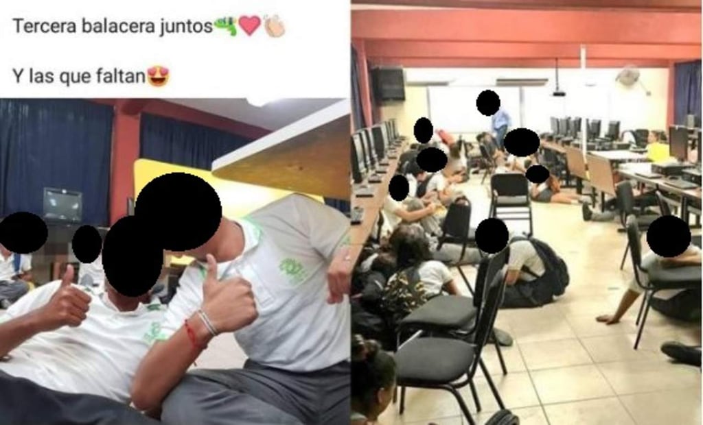 Estudiantes se toman selfies durante balacera en Reynosa