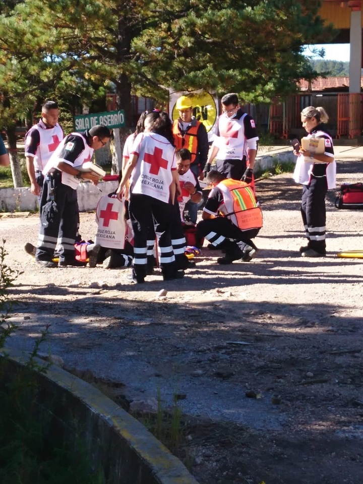 Cruz Roja de El Salto realiza un simulacro